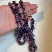 Natural Amethyst Crystal Necklace, Long Amethyst Purple ...