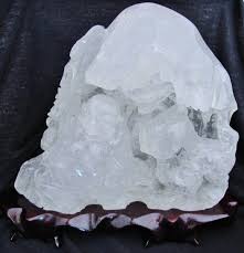 7.5" Vintage ? Chinese Hand Carved Rock Crystal Hotei Buddha ...