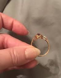 Vintage Purple Oval Stone & Crystal Ring- Sz. 8.5, Goldtone | eBay