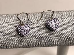 CZ Cubic Zirconia Pink Pave Heart and 10Kt Gold Hook earrings (Jew-246) | eBay