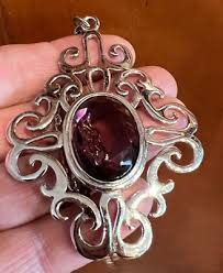 Vintage Sarah Coventry 1980s Silver-Tone Amethyst Purple ...