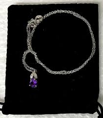 Petite FAS Solid Sterling Silver Genuine AMETHYST PENDANT 18 ...