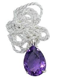 17.35 Carat Rich Purple Pear Amethyst Sterling Silver ...