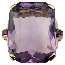 14K Yellow Gold Amethyst and Garnet Ring Size 6.75 #15463 ...