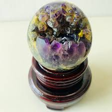 TOP 1.2LB Natural Amethyst smiles Sphere Quartz Crystal Ball ...