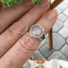 Designer Inspired Pink Frost Cz Solid Sterling Silver Ring ...