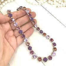 8mm Blush Purple Mix Cup Chain Necklace, 8mm Blush Pink ...