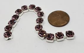 SS 29 Light Amethyst Czech Preciosa rhinestone chain by the ...