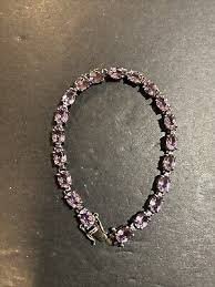 Vintage Signed SETA Sterling Silver Amethyst Tennis Link ...