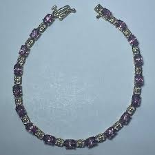 Mystic Pink Topaz 6x4 Oval Checkerboard Gemstone 10kt Yellow ...