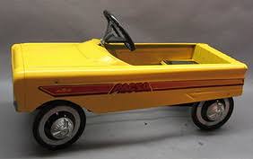 Amf Pacer All Original Pedal Car Yellow W/stripe
