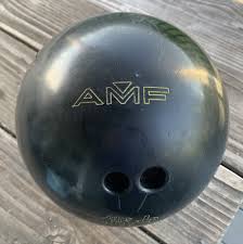 Vintage AMF Black "The Angle" 16lb Bowling Ball | eBay