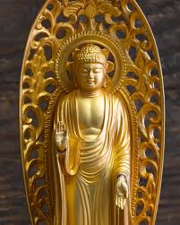 gold Buddha statues for home made in japan indoor mini small ...