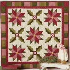 Poinsettias & Holly Leaves Quilt – Buttermilk Basin