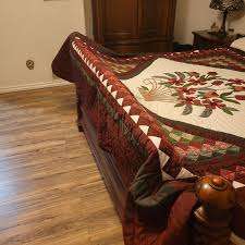 Amish Cotton King Quilt Amish Basket Design Comforter Blanket | eBay