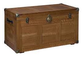 Amish Storage Steamer Trunk Triple Panel Wooden Wood Cedar ...