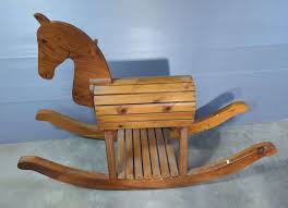 Hand Crafted Wood Rocking Horse, 35" x 14.5" x 50", Bidder ...
