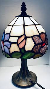 Vintage Tiffany Style Stained Glass Table Lamp-11” | eBay