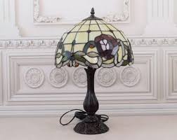 Creme Tiffany Style Lamp, Table Flowers Design Lamp, Flower ...