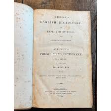Antique Leather Book - Johnsons English Dictionary - Todd Edition Philadelphia - 1844 | Chairish