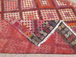 Anatolia Sardes Nomad's Kilim, Large Rug, Red Kelim 76"X130 ...
