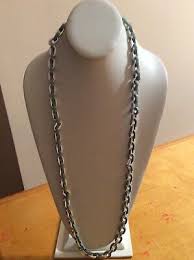 $98 LAUREN RALPH LAUREN BLUE LINK NECKLACE 32" S962 | eBay