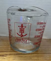 Anchor Hocking 4cup/32oz Glass Measuring Cup Red Lettering 1 ...