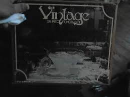 Vintage 26 piece Punch Bowl set in Box | eBay