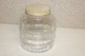 VTG Anchor Hocking Clear Glass Ribbed Sides Pickle Barrel ...