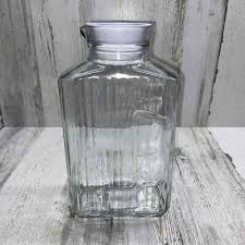 Vintage Anchor Hocking 2 QT Glass Pitcher Carafe with Lid | eBay