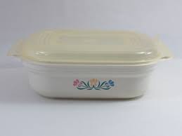 Anchor Hocking 1.5 Qt Microwave Dish + Lid, Floral Design 6 ...