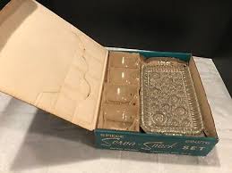 Vintage Anchor Hocking 8-Piece Serva Snack Set - Bubble ...