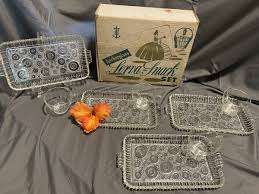 vintage Anchor Hocking Anchorglass "Serva Snack" set | eBay