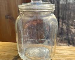 Vintage Edgeworth Tobacco Jar Clear Glass Candy Lid Odd ...