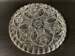 Large Vintage Brilliant Hoya Fine Cut Crystal Serving ...