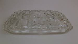 Vintage Butter Dish, Clear Pressed Glass Butter Dish, Anchor ...