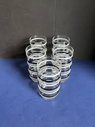 Anchor Hocking,white, Black and Grey Striped Glasses , Vintage MCM, Bar Cart Accessory, Ice Tea Glasses, L Tumblers, Gin & Tonic Glass - Etsy