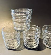 Set of 4 Beehive Ribbed Clear Glass Short Shot Juice Liqueur Glasses 2oz | eBay Australia
