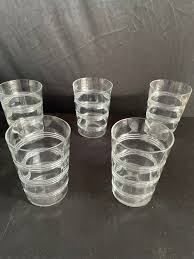 Libby Juice Glasses (5) , Clear, Optic , Saturn Ring Design ,vintage,mcm, - Etsy