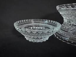 Anchor Hocking Wexford Dessert Bowl Vintage Clear Glass Diamond 5 1/2" Set of 4 | eBay