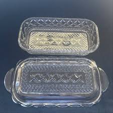 Vintage Anchor Hocking Clear Wexford Quarter Pound 1/4 lb. Covered Butter Dish | eBay