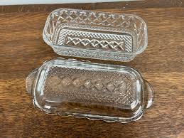 Vintage Anchor Hocking Clear Glass Butter Dish - Etsy