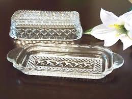 Glass Vintage Anchor Hocking Wexford butter Dish with Lid | eBay
