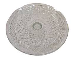 Anchor Hocking Wexford Gold Clear Class Pedestal Cake Stand ...