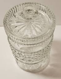 Vintage Bohemian Czech Cut Crystal Mustard Jar with Lid | eBay