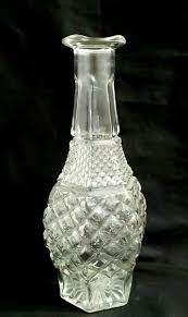Diamond Cut Glass Wine/Whiskey Decanter *No Stopper* | eBay