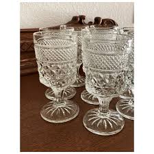 Anchor Hocking Wexford Claret Wine Glasses Set of Eight. For Sale at Ruby Lane