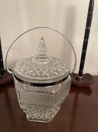 Vintage 1960s Anchor Hocking Wexford Glass Ice Bucket W/ Lid ...