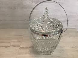 Vintage Anchor Hocking Wexford Pattern Clear Glass Ice ...