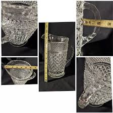 Vintage Anchor Hocking Wexford Large Pressed Glass 2 Qt Pitcher Diamond Pattern | eBay